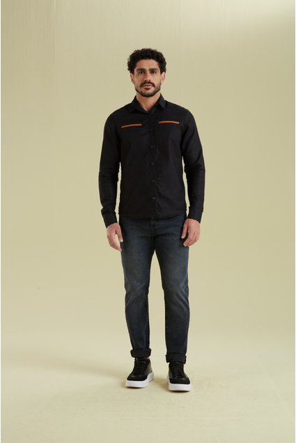 Calça Jeans Slim Masculina Black